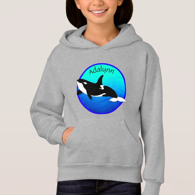 Customizable Orca - Girl's Hoodie (Front)