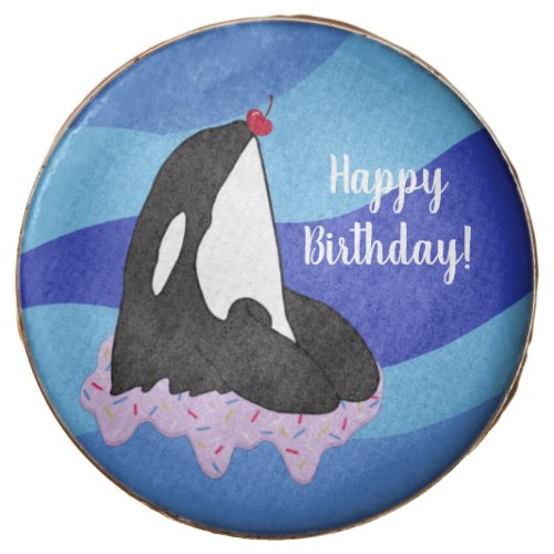 Customizable Orca Killer Whale Birthday Chocolate Covered Oreo