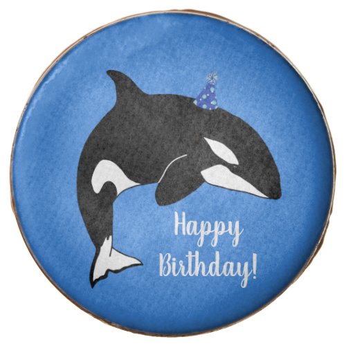 Customizable Orca Killer Whale Birthday  Chocolate Covered Oreo