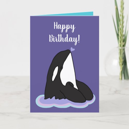 Customizable Orca Killer Whale Birthday  Holiday Card