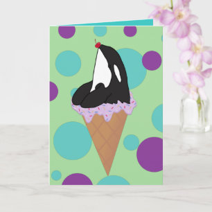 Customizable Orca Killer Whale Card