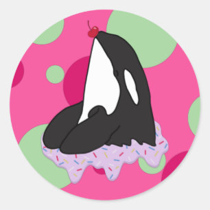 Customizable Orca Killer Whale Classic Round Sticker
