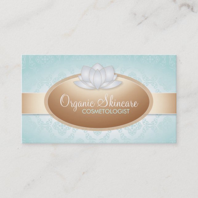 Customizable Organic Skincare Business Cards (Front)