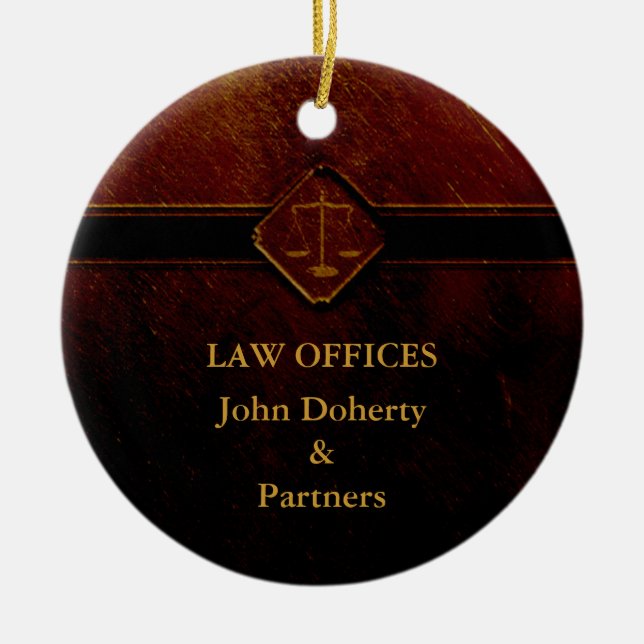 Customizable Ornament | Scales of Justice (Front)