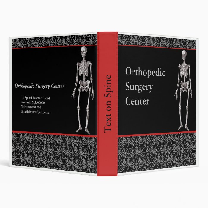 Customizable Orthopedists Notebook with Skeleton Binders