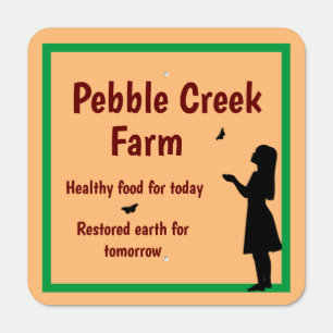 Customizable Outdoor Sign for Sustainable Farm
