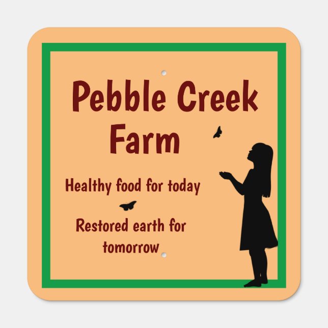 Customizable Outdoor Sign for Sustainable Farm (Front)
