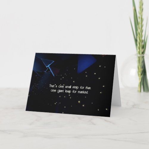 Customizable Outer Space Theme Folded Greeting Card