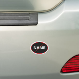 Customizable Oval Anti Name Vehicle Magnet