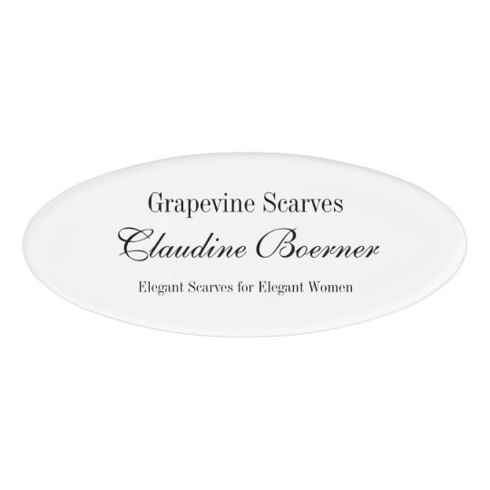 oval magnetic name tags