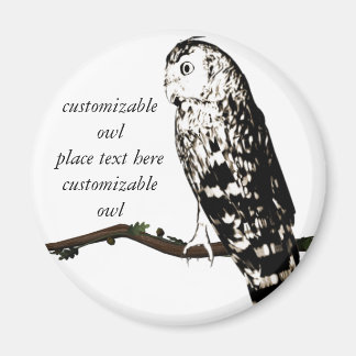 customizable owl magnet