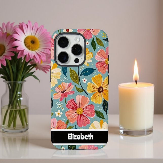 Customizable Painted Floral Phone Cover (Creator Uploaded)