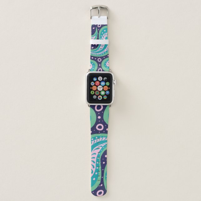 Customizable Paisley Apple Watch Band (Front)
