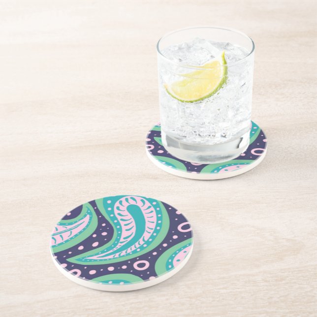 Customizable Paisley Coaster (Side)