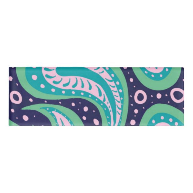 Customizable Paisley Name Tag (Front)