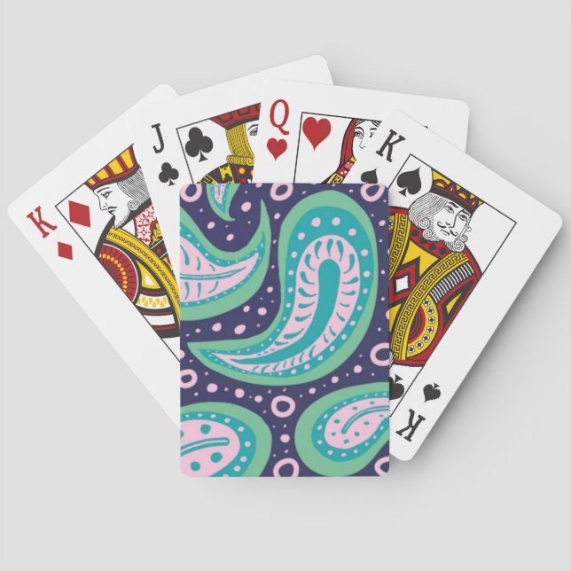 Customizable Paisley Poker Cards (Back)