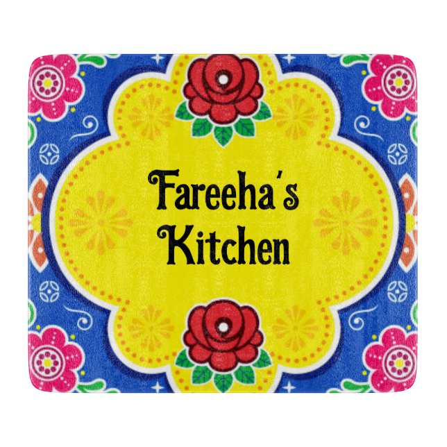 Customizable Pakistan Truck Art Glass Cutting Boar Cutting Board (Front)