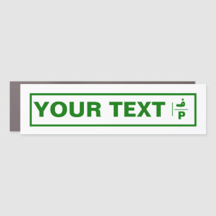 Customizable Palestine car registration plate.  Magnet
