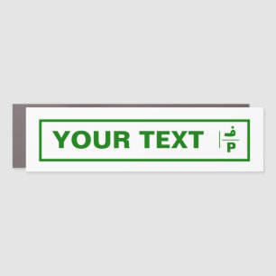 Customizable Palestine car registration plate. Magnet