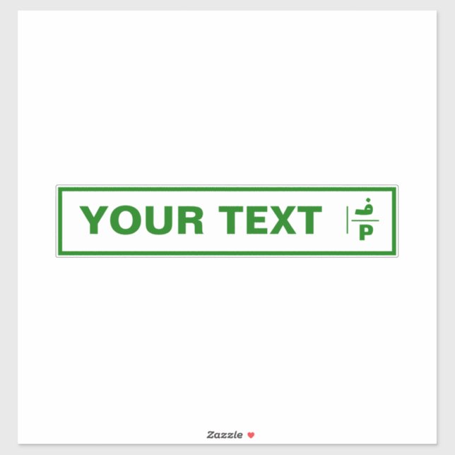 Customizable Palestine car registration plate. Sticker (Sheet)