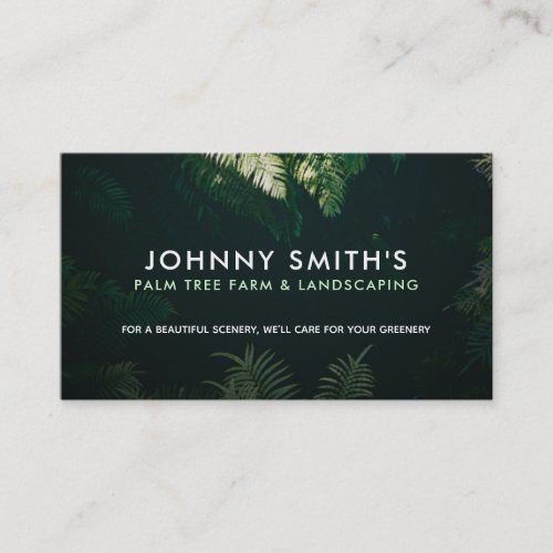 Customizable Palm Tree Farm Business Cards