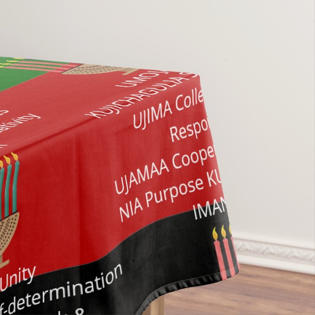 Customizable Pan African KWANZAA Tablecloth (In Situ)