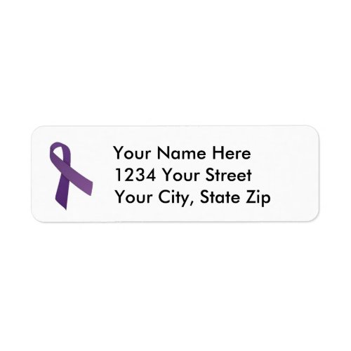 Customizable Pancreatic Cancer Address Label