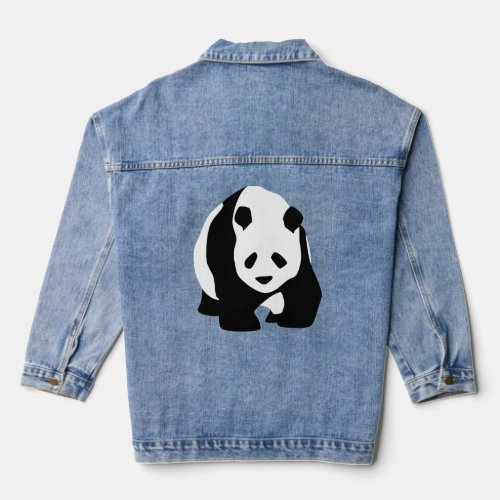 Customizable Panda Bear  Denim Jacket