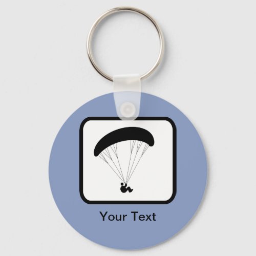 Customizable Paraglider Logo Keychain