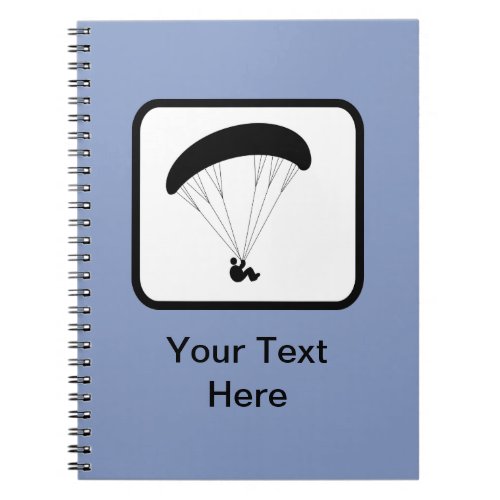 Customizable Paraglider Logo Notebook