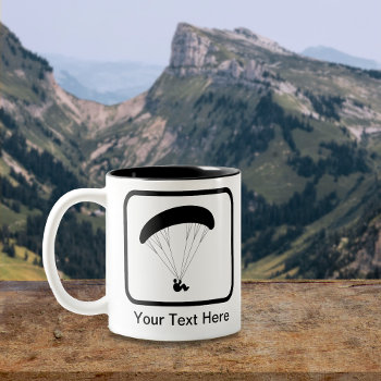 Customizable Paraglider Logo Two-tone Coffee Mug by ProPerkStore at Zazzle