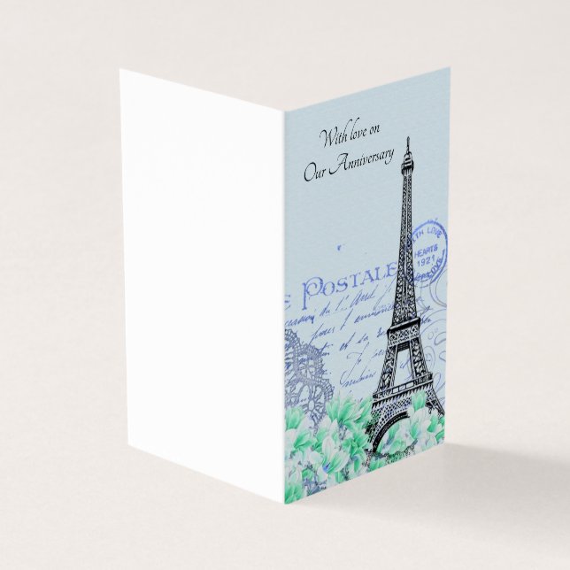 Customizable Paris Anniversary Card (Outside)