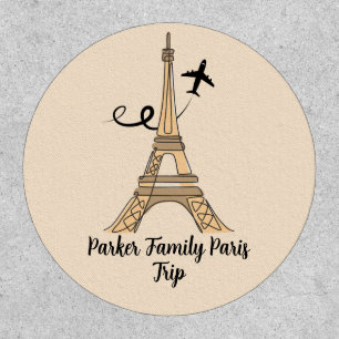 Customizable Paris Trip Chic Eiffel Tower Patch