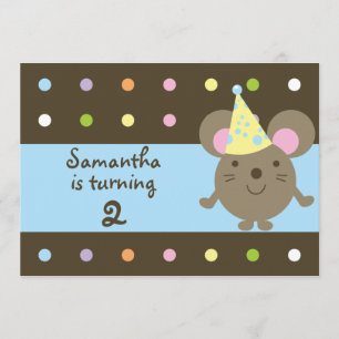 Customizable Party Mouse Birthday Party Invitatons Invitation