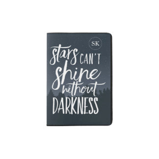 Customizable Passport Cover black white