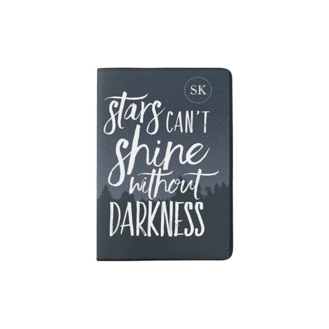 Customizable Passport Cover black white (Front)