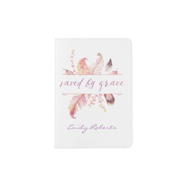 Customizable Passport Cover Saved By Grace (Front)