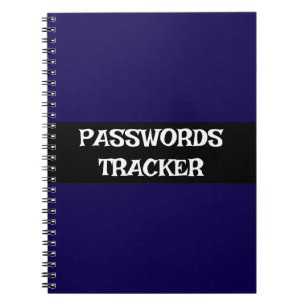 Customizable PASSWORDS TRACKER Notebook