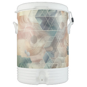 Customizable Pastel Abstract Cooler