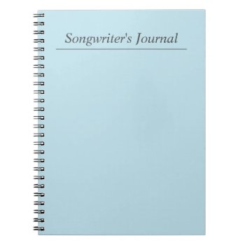 Customizable Pastel Blue Songwriter's Journal by ops2014 at Zazzle