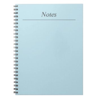 Customizable Pastel Blue Spiral Notebook by ops2014 at Zazzle