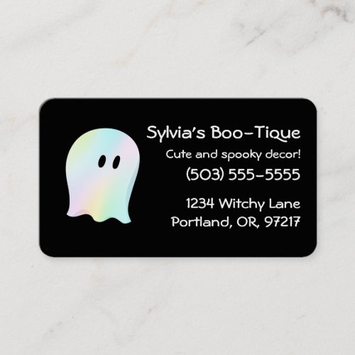 Customizable Pastel Ghost Business Card