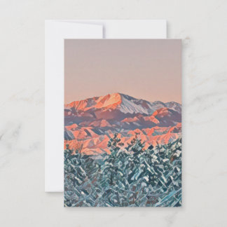 Customizable Pastel Pikes Peak Note Card