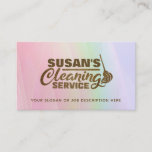 Customizable Pastel Pink Cleaning Business Cards at Zazzle