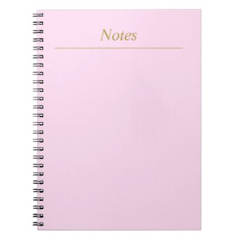 Customizable Pastel Pink Spiral Notebook by ops2014 at Zazzle