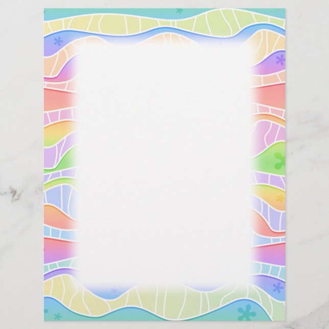 Customizable PASTEL RAINBOW STRIPES FLYER (Front)