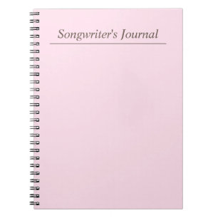 Customizable Pastel Songwriter's Journal