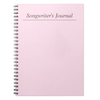 Customizable Pastel Songwriter's Journal by ops2014 at Zazzle
