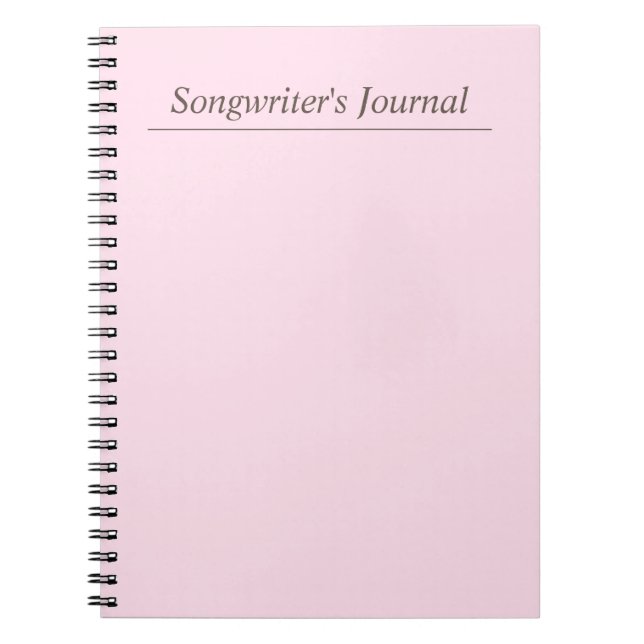 Customizable Pastel Songwriter's Journal (Front)