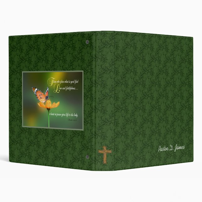 Customizable Pastors Notebook cover 3 Ring Binder (Background)
